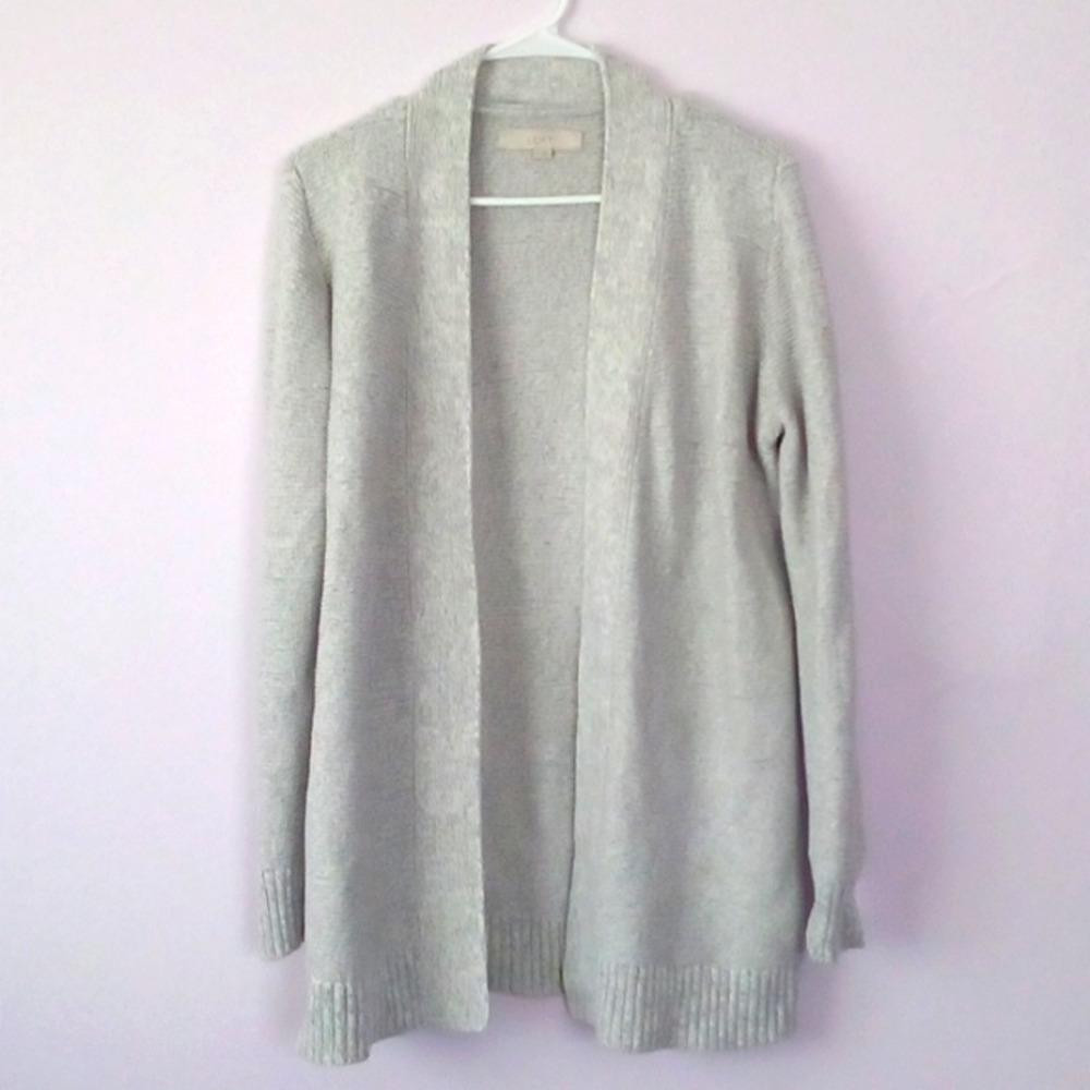Loft open front gray Cardigan